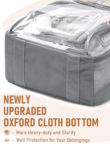 Clear Backpack Heavy Duty for Women Men Boys Girls, Large Clear Bookbag See Through Backpack for School College - color: 2#grey-3m Reflective Strips