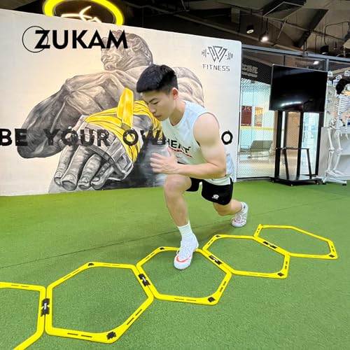 Hex Agility Rings for Speed Training & Agility Footwork Training Speed Hurdles Ladder - size: 12 RING