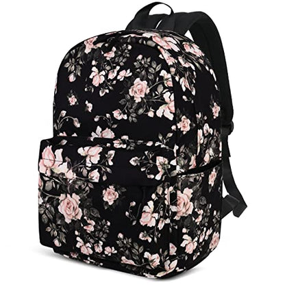 Travel Backpack for Men and Women,Classic Mini Backpack,Hiking, Lightweight Casual College Bookbag Daily Bag Daypack for Travel,Work,Gym (Flower) - color: Flower
