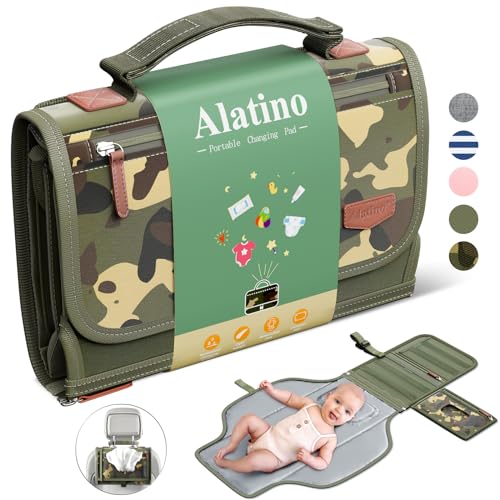 Portable Diaper Changing Pad for Baby, Detachable Travel Changing Pad with Baby Wipes Pocket, Gifts for Baby Shower, Newborn Girls and Boys (Green Camo) - color: Camo Green