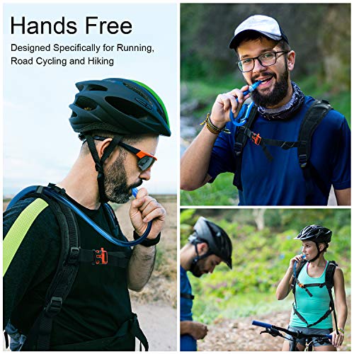 G4Free Insulated Hydration Backpack Pack with 2L BPA Free Bladder for Outdoor Running Hiking Cycling Camping - color: Black