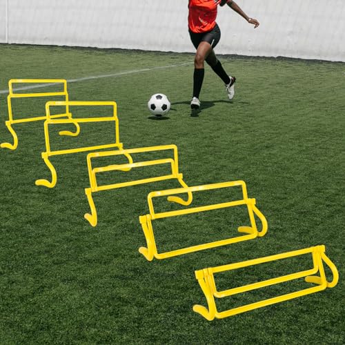 4 Height Adjustable Speed Training Hurdles Fitness & Speed Training Equipment - color: Set of 10