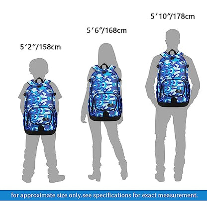 rickyh style School Backpack Travel Bag for Men & Women Lightweight College Back Pack with Laptop Compartmen - color: Xinlan
