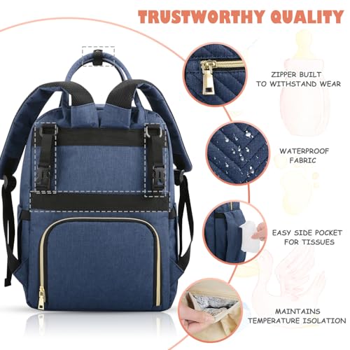 Tenot Baby Diaper Bag Backpack, Travel Diaper Bags for Baby Girl Boy Large Capacity Baby Bag Backpack for Women Peacock Blue - color: Peacock Blue
