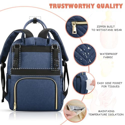 Tenot Baby Diaper Bag Backpack, Travel Diaper Bags for Baby Girl Boy Large Capacity Baby Bag Backpack for Women Peacock Blue - color: Peacock Blue