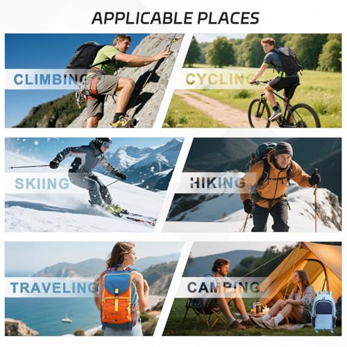 Small Hiking Backpack 15L Lightweight Travel Backpacks Hiking Daypack with Padded Shoulder Strap Camping Backpack for Women