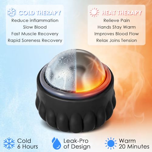 Massage Ice Roller Ball - Cold & Heat Therapy Roller for Deep Tissue Massage Pain Relief, Plantar Fasciitis Roller (Set of Three) - color: Set of 3