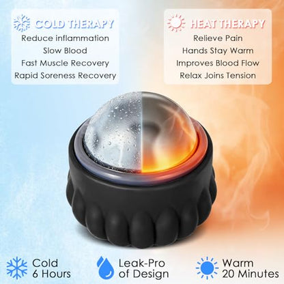 Massage Ice Roller Ball - Cold & Heat Therapy Roller for Deep Tissue Massage Pain Relief, Plantar Fasciitis Roller (Set of Three) - color: Set of 3