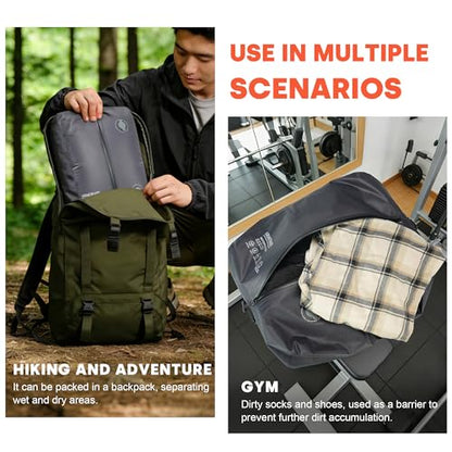 Travel Vacuum Bags backpack IPX8 Waterproof Reusable Compression Bags for Travel, Backpack & Suitcases,Home Storage, Seal Packing Cubes for Clothing (20L) - size: 20L