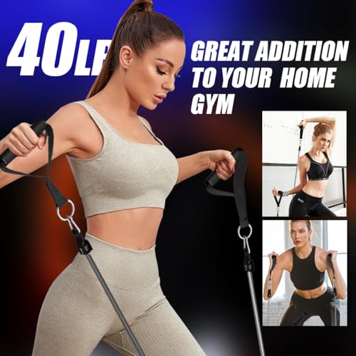 VEICK Resistance Bands, One Single Exercise Bands, Workout Bands Resistance Training for Home Workouts Fitness Pilates - color: Black(40LBS)