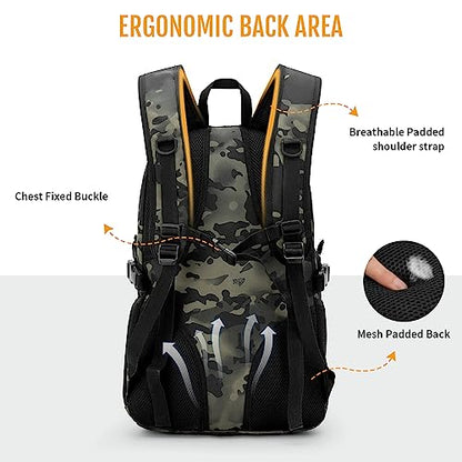 HUNTVP 10L/20L/30L Tactical Backpack Military MOLLE Backpack Rucksack Gear Tactical Assault Pack for Hunting Camping Trekking (30L-Camo) - color: Camo, size: 30L