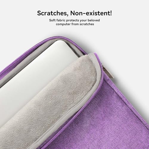 Voova Laptop Bag 15.6 Inch, Waterproof Computer Sleeve Carrying Case with Shoulder Straps & Handle Compatible with Macbook Air 15 M2/M3/M4, MacBook Pro 15/16, 15-16 Inch Hp Dell Lenovo Asus, Lavender - color: Lavender, size: 14-15.6In & 2019 New Macbook P
