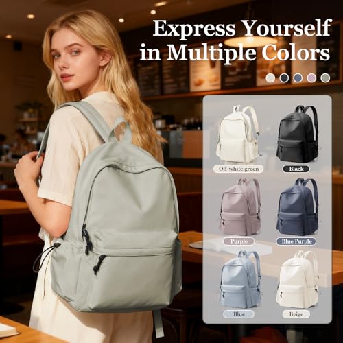 Lightweight Basic Backpack For High School,College Bookbag For Womens,Travel Laptop Backpacks For Teen Girls,School Bag Casual Daypack(Green) - color: A3-gree
