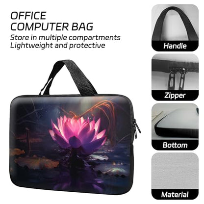 14 15 15.4 15.6 inch Laptop Handle Bag Computer Bag, Pouch Holder Notebook Sleeve Cover Soft Case Compatible for Dell,Lenovo,Toshiba HP, Asus Notebook-Lotus Blossoms - color: Lotus Blossoms