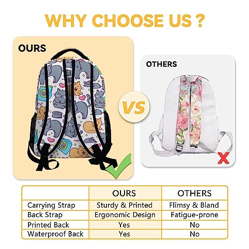 Personalized Cat Backpack for Girls Boys, 16 Inch Cat Theme Bookbag with Adjustable Straps, Durable, Lightweight, School Bag with Large Capacity - color: Color-1-1