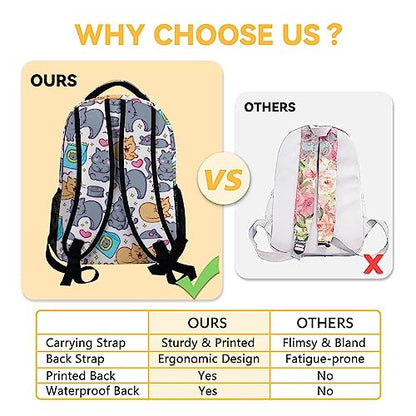Personalized Cat Backpack for Girls Boys, 16 Inch Cat Theme Bookbag with Adjustable Straps, Durable, Lightweight, School Bag with Large Capacity - color: Color-1-1