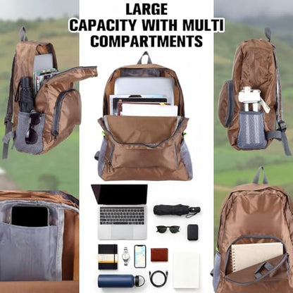24 Pack Neutral 17 Inch Foldable Backpacks in Bulk Lightweight Classic Basic Book Bags Elementary Backpack for Travel Camp Donations - color: Neutral
