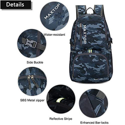 MAXTOP 40/50L Lightweight Packable Backpack for Hiking Traveling Camping Water Resistant Foldable Outdoor Travel Daypack