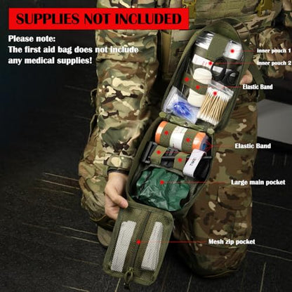 Molle ifak Pouch Empty First aid kit Bag for Outdoor Tactical Medical Pouch - color: TAN