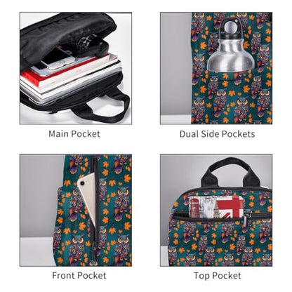 Anti Scratch Polyester Backpack Boho Mandala Owl, Smooth Surface Multipurpose Travel Pack for All Weather Daily Use Unisex - color: Picture (44)