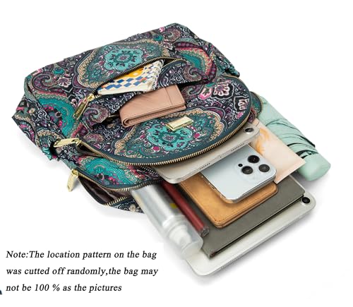 Pealwel Mini Backpack Purse for Women,Small Nylon backpacks for Ladies Backpacks Women Anti Theft Travel Bag (Bohemian) - color: Bohemian