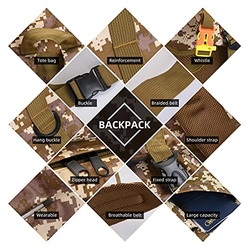 100L Camping Hiking Backpack,Molle military Tactical rucksack backpack,Waterproof Lightweight Hiking Backpack (Black) - color: Black