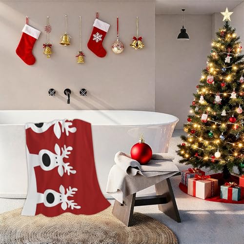 Winter Christmas Deer Beach Towel, Xmas Red Reindeer Quick Dry Sand Free Absorbent Bath Towel, Large Microfiber Towel Pool Travel Camping Gym Swim 30x60 Inch/ 77X153cm - color: Christmas Deer