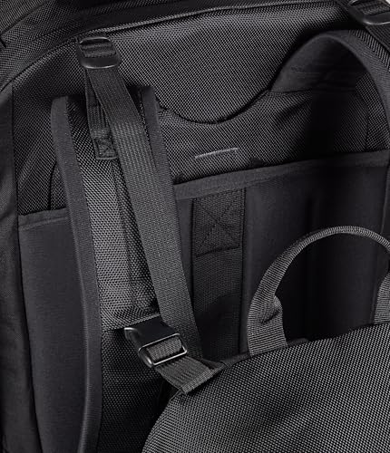 JanSport Venture Pack System – Travel Pack With Large Main Compartment, 4 Water Bottle Pockets, Adjustable Torso Length, Perimeter Wireframe Suspension, Tuck-Away Straps, Padded Hip Belt, Black - color: Black, style: Venture Pack System