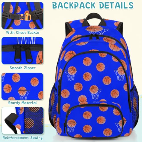 Basketball Laptop Backpack for Women Men, Blue Work Travel Computer Backpacks, 18.3 Inch Large Computer Nurse Teacher Bags Casual Daypack - color: Multicolor 13