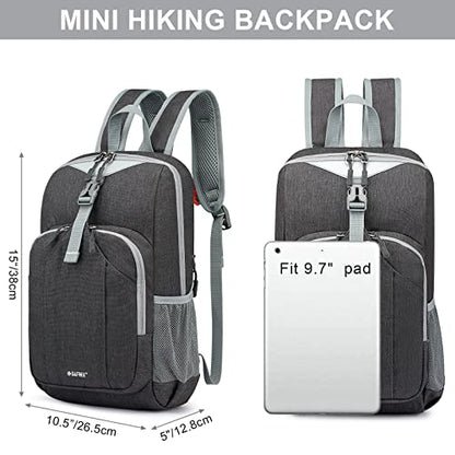 G4Free Mini 10L Hiking Daypack Small Hiking Backpack Cycling Compact Shoulder Backpack Outdoor for Men Women(Dark Grey) - color: Darkgray