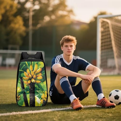 Basketball Backpack With Separate Ball Compartment And Shoes Fit Basketball Volleyball Football - color: Banana