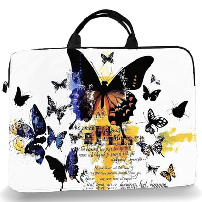 15-Inch Laptop Sleeve – Stylish, Lightweight, Shockproof, Water-Resistant Case for Lenovo, HP, Dell, Asus Notebooks - Cute Butterfly - color: Cute Butterfly 2