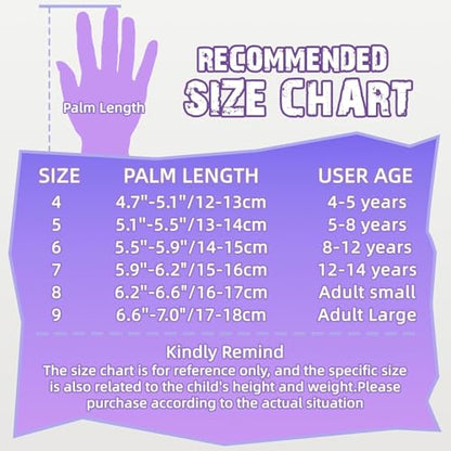 WVVOU Goalkeeper Gloves for Kids Youth, Soccer Goalie Gloves with Double Protection, Anti-Slip Soccer Gloves, Super Grip - color: Purple, size: 8