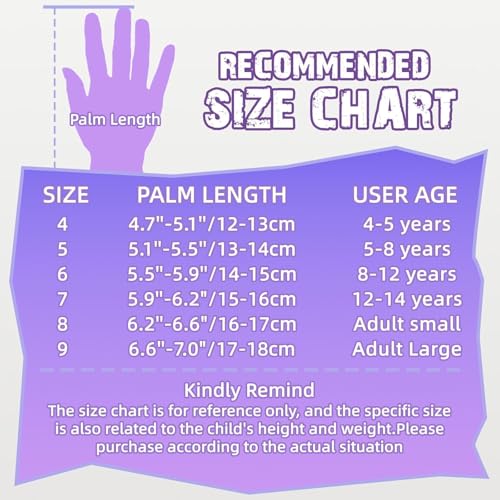 WVVOU Goalkeeper Gloves for Kids Youth, Soccer Goalie Gloves with Double Protection, Anti-Slip Soccer Gloves, Super Grip - color: Purple, size: 7