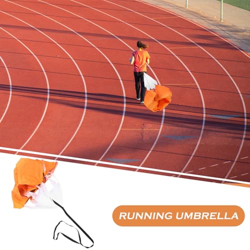 Cabilock Resistance Training Speed Parachute with Silver Coating, Orange Sprint Speed Training Equipment for Running Agility and Explosive Power Conditioning