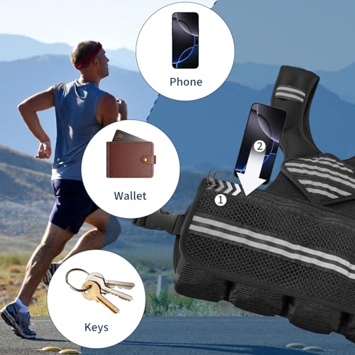 Adjustable Weighted Vest, Neoprene Weight Vest for Jogging,Walking, Running with Reflective Strips and Mesh Pockets - size: 6-30 LBS