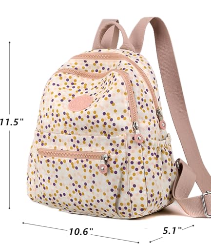 Backpack Purse for Women Ladies Nylon Bag Casual Daypack Travel Shopping Pack (H Style Letter Grey) - color: H Style Letter Grey