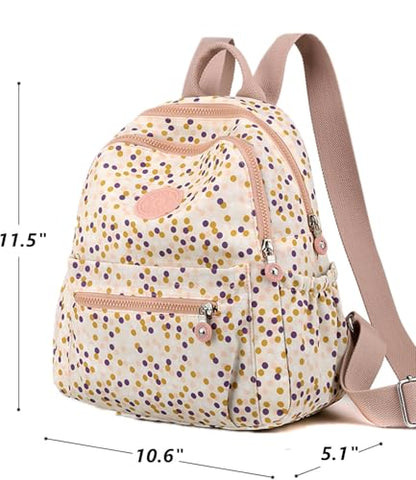 Backpack Purse for Women Ladies Nylon Bag Casual Daypack Travel Shopping Pack (H Style Map Grey) - color: H Style Map Grey