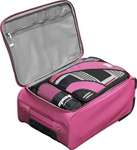 EPAuto 2-Pack Microfiber Quick Dry Towel Set - Lightweight, Super Absorbent & Compact Travel Towels (60"x30" & 24"x15") for Gym, Camping, Beach, Yoga & Backpacking, Pink - color: Pink