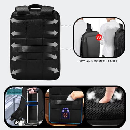 ZINZ Slim and Expandable 15 15.6 16 Inch Laptop Backpack Anti Theft Business Travel Notebook Bag with USB, Multipurpose Large Capacity Daypack for Men & Women,DB01K02 - color: Db01k02