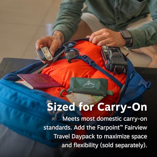 Osprey Farpoint 40L Men's Travel Backpack - Carry On Bag with Laptop Sleeve and Toiletry Pocket, Sawdust - color: Sawdust, style: 40l