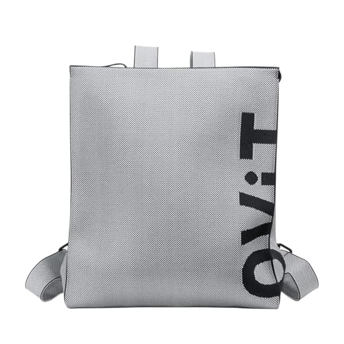 OViT Max Backpack – Minimalist Recycled Knit Laptop Backpack, Lightweight Vegan Everyday Backpack for Work, Travel and Commuting (13-15 inch Laptop) (Black/White Two Tone) - color: Black/White Two Tone