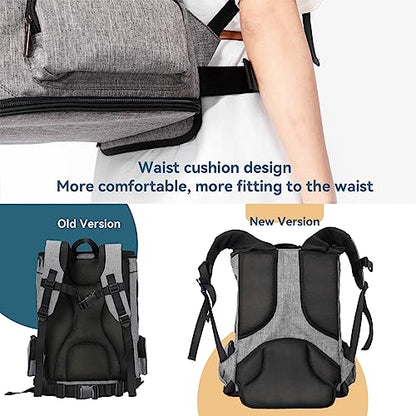 Petsfit Dog Backpack Carrier with Upgrade Waist Cushion Design to Better Fit the Waist, Suitable for Small and Medium Dogs Cats, and Rabbits up to 18 Pounds - color: aPink