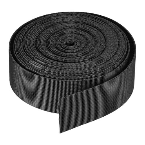 Nylon Webbing Strap Nylon Webbing Straps Durable Nylon Strap for Outdoor DIY Gear Repair,Backpack,Cargo Strap,Luggage-Rack,Pet Collars,Crafts - color: Black, size: 1.5 inchx10 Yards
