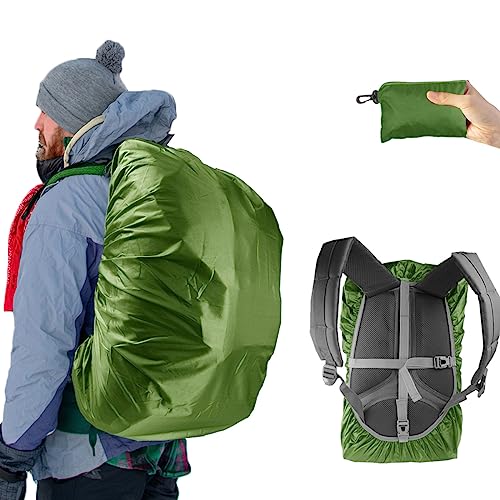 Frelaxy Waterproof Backpack Rain Cover, 10000mm Waterproof Level, Upgraded Ultra-Strong Multilayer Structure, Antislip Cross Buckle Strap, Ultralight Compact Portable, for Hiking, Camping, Traveling - color: Army Green, size: XL (For 50L-65L backpack)