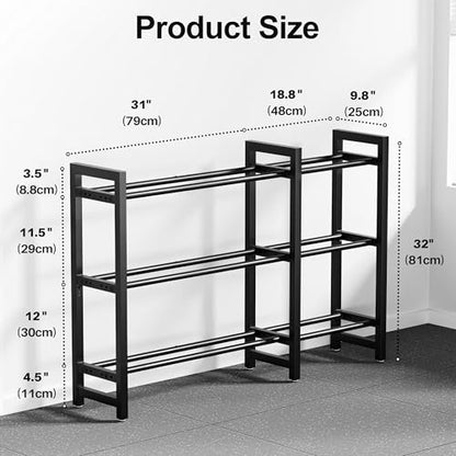 Dumbbell Rack 3-Tier 50 IN Length Adjustable Weight Rack For Home Gym Dumbbells Kettlebell (Rack Only)