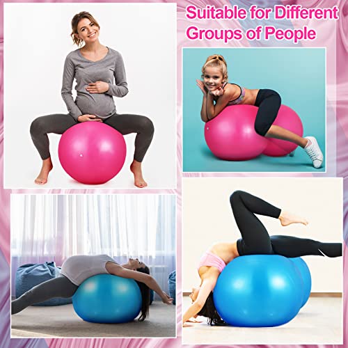 Wettarn 2 Pcs Peanut Ball Peanut Exercise Ball Pregnancy Yoga Stability Fitness Earthnut with Pump for Labor Birthing, Core Strength Training