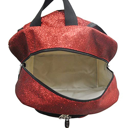 NGIL Canvas School Backpack (Glitter-Red) - color: Glitter-red