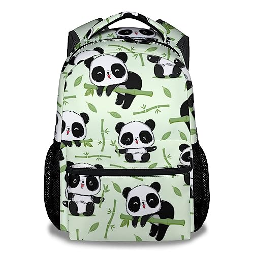 Panda Backpack for Girls Boys, 16 Inch Panda Theme Bookbag with Adjustable Straps, Durable, Lightweight, School Bag with Large Capacity - color: Panda3