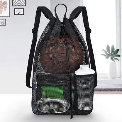 Mildbeer Large Drawstring Backpack for Men Women Athletic Gym Sports Workout Beach Swimming Commuting Travel - color: Black, style: Xl: 25"x14"x6"